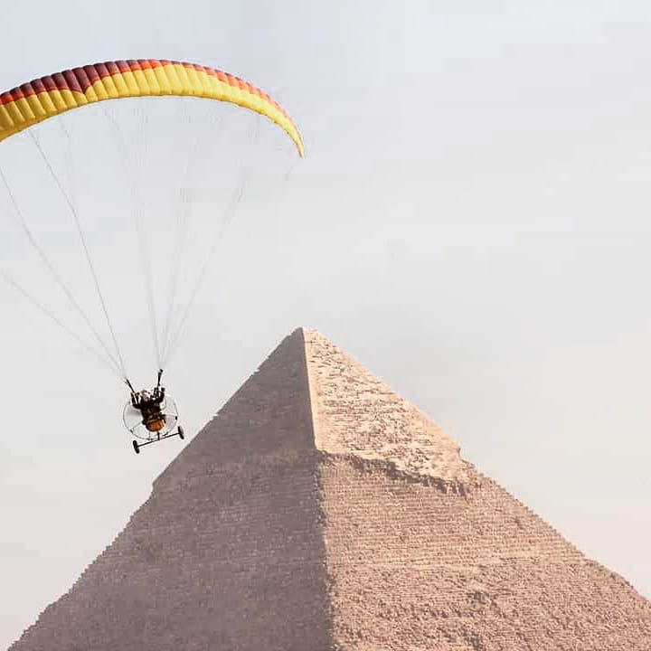 pragaliding pyramids in egypt