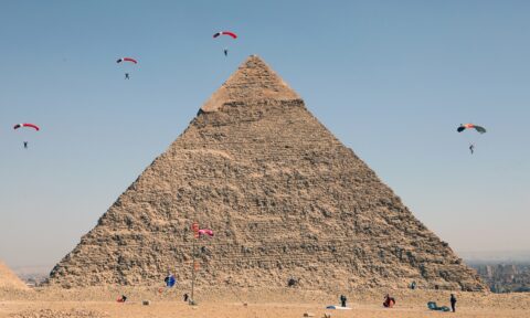 pyramids skydiving