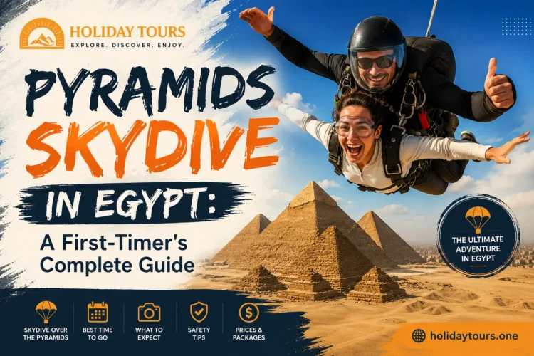 pyramids skydive in Egypt