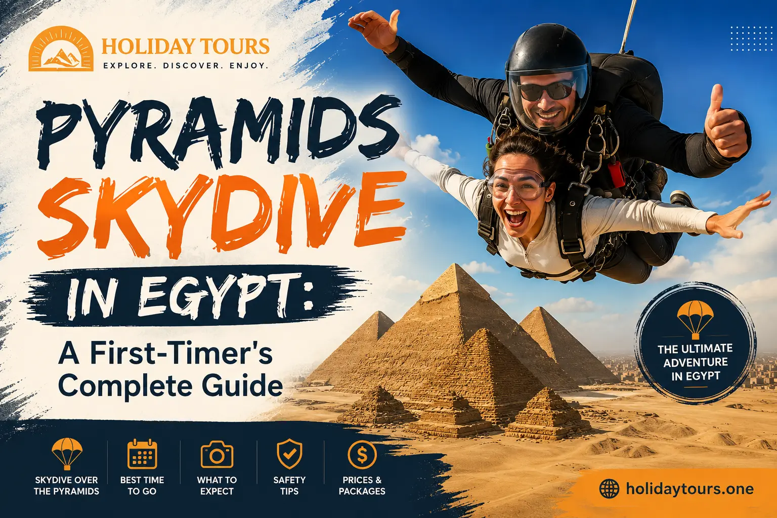 pyramids skydive in Egypt