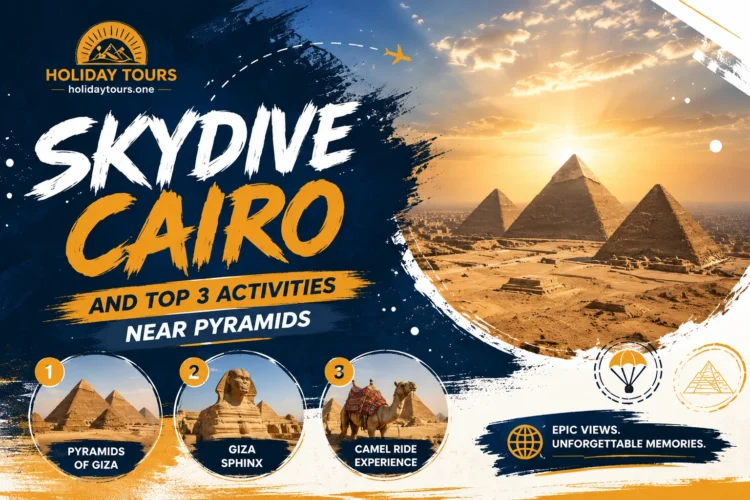 skydive cairo and top 3 activities near pyramids